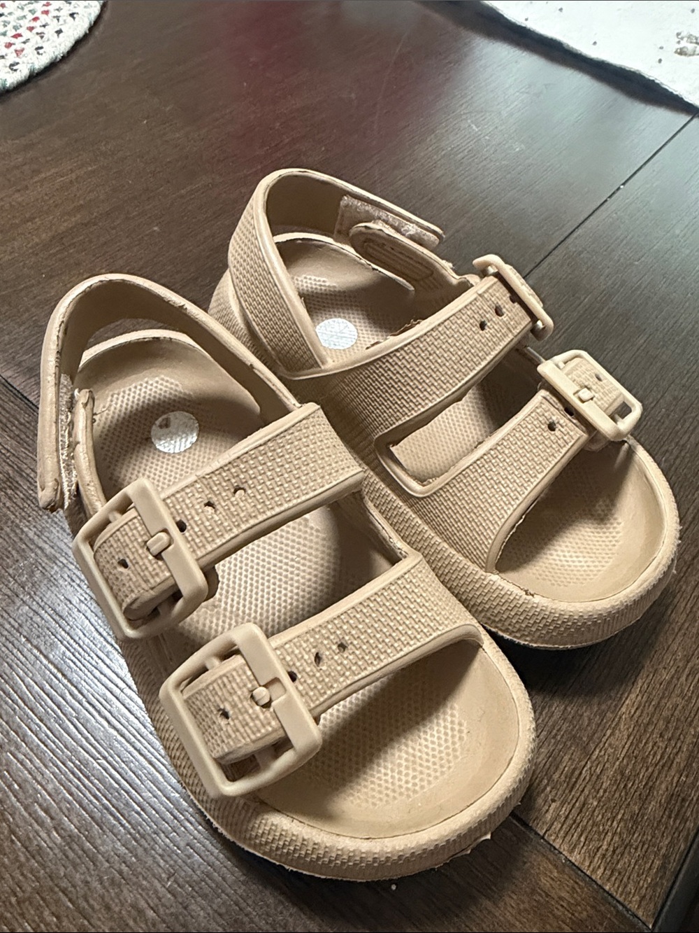 Kids Beige Sandal with Adjustable Buckles